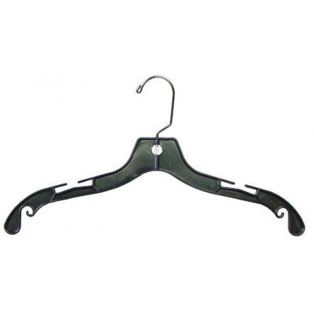 Big Kids 14 Black Plastic Top Hanger