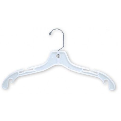 14 White Plastic Children's Shipping Hanger - Plastic Hangers