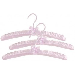 Big Kids 15" Pink Satin Padded Hanger