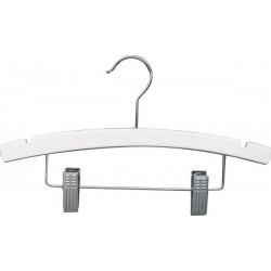 Kids 12" White Wood Combination Hanger