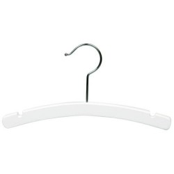 Kids 12" White Wood Top Hanger