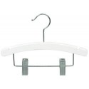 Baby 10" White Wood Combination Hanger