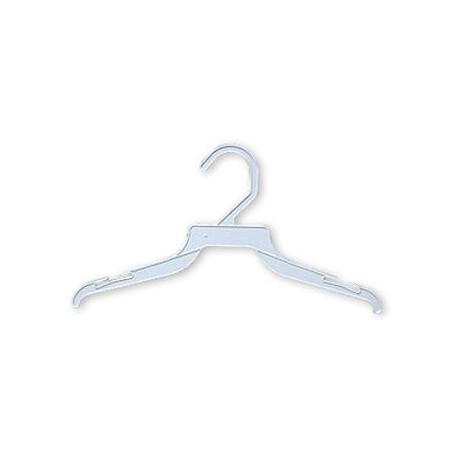 12 White Plastic Children's Shipping Hanger - Plastic Hangers