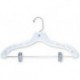 Kids 12" White Suit Hanger w/ Clips