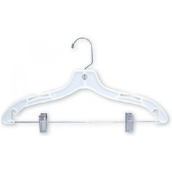 Kids 12" White Suit Hanger w/ Clips