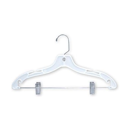 Kids 12" White Suit Hanger w/ Clips