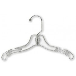 Kids 12 Clear Suit Hanger w/ Clips