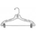 Kids 12" Clear Suit Hanger w/ Clips