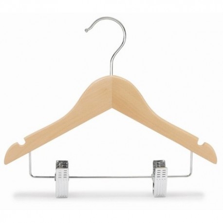 Kids 11" Wood Combination Hanger Kids 11" Wood Combination Hanger