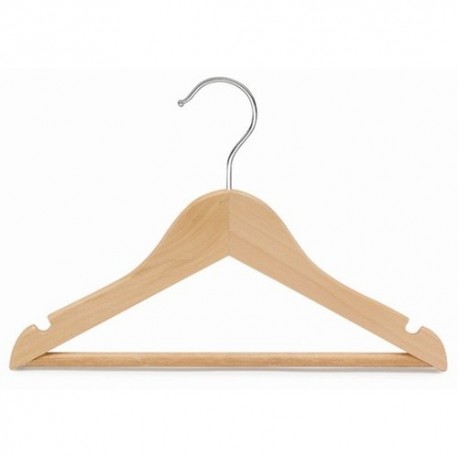 Kids 11 Wood Top Hanger w/Bar