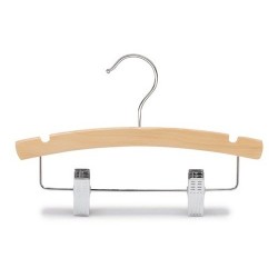 Baby 10" Natural Wood Combination Hanger