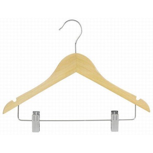 Natural Wood Shirt and Dress Kids Hangers 10-Pack