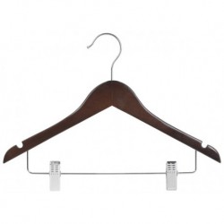 Big Kids 14" Walnut Combination Hanger