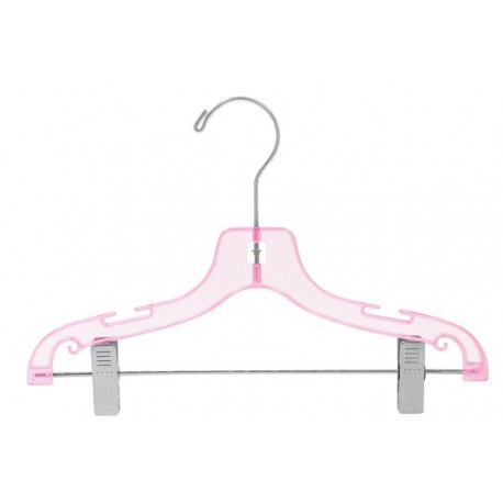 Kids 12" Pink Suit Hanger w/ Clips Kids 12" Pink Suit Hanger w/ Clips