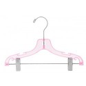 Kids 12" Pink Suit Hanger w/ Clips
