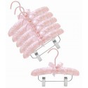 Baby 10" Pink Satin Padded Hanger w/Clips