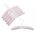 Kids 12" Pink Lattice Fabric Covered Hanger