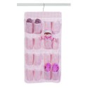 Pink Lattice 16 Pocket Hanging Storage