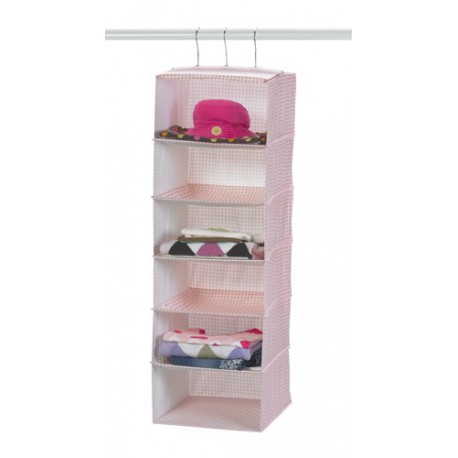 Pink Lattice Six Shelf Hanging Storage Pink Lattice Six Shelf Hanging Storage