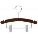 Kids 12" Walnut & Chrome Combination Hanger