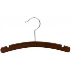 Kids 12" Walnut & Chrome Wood Hanger