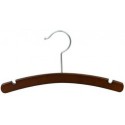 Kids 12" Walnut & Chrome Wood Hanger