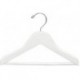 Kids 11" White Wood Top Hanger w/Bar